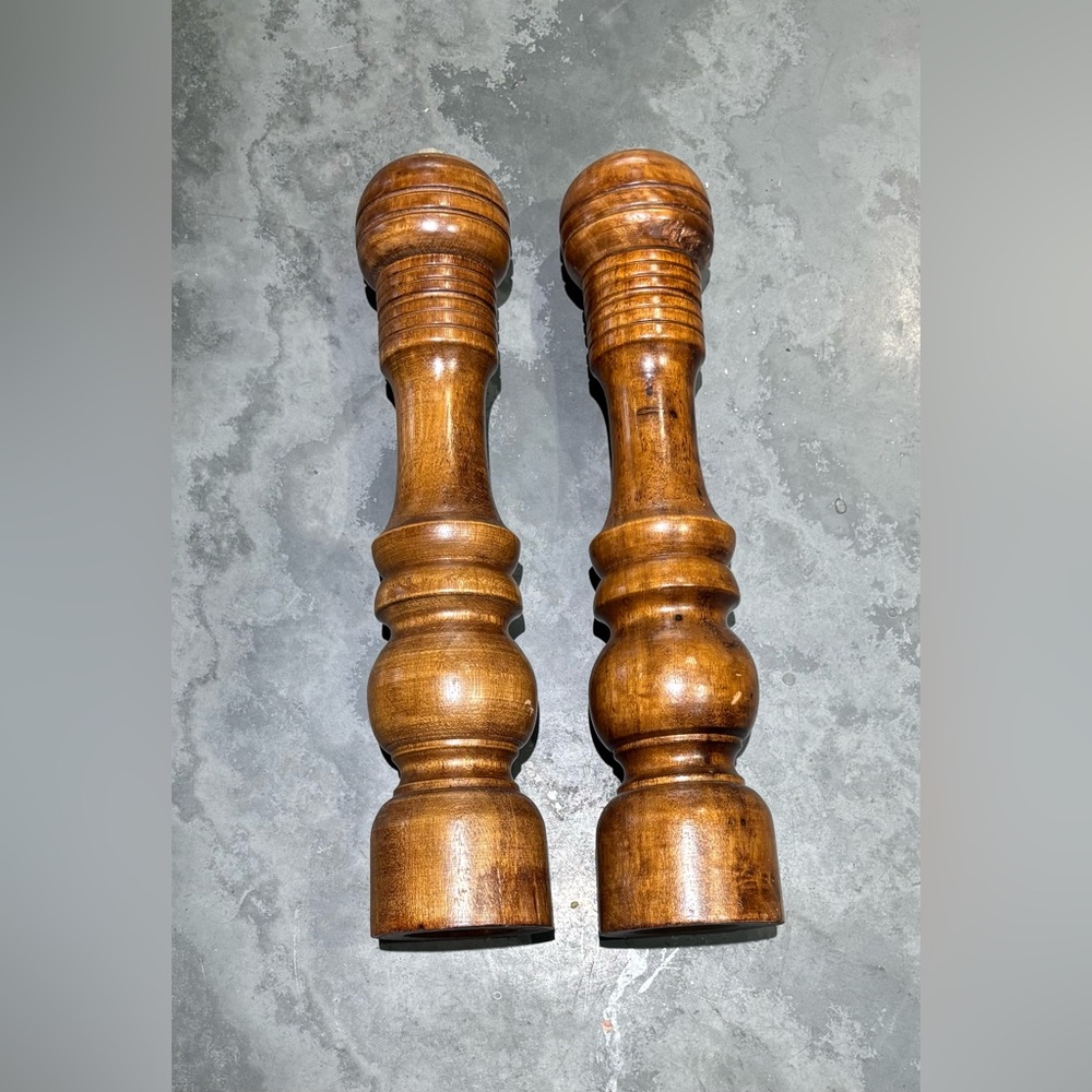 Vintage Wooden Salt Shaker & Pepper Mill